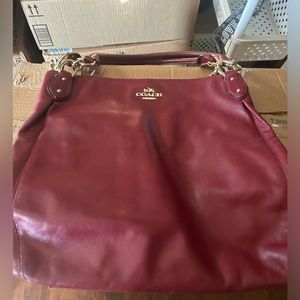 Burgundy leather Coach purse. Pretty much brand new